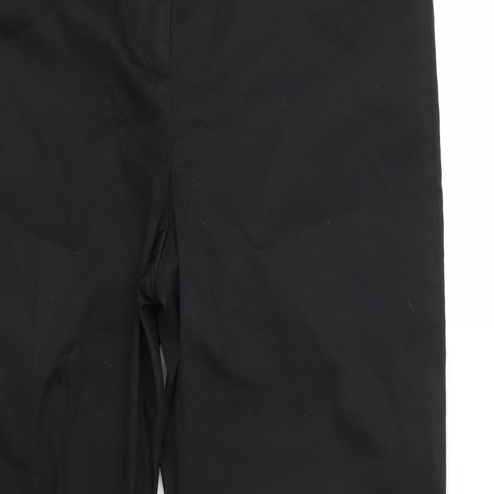 Tara Jarmon Womens Black   Cropped Trousers Size 12 L27 in
