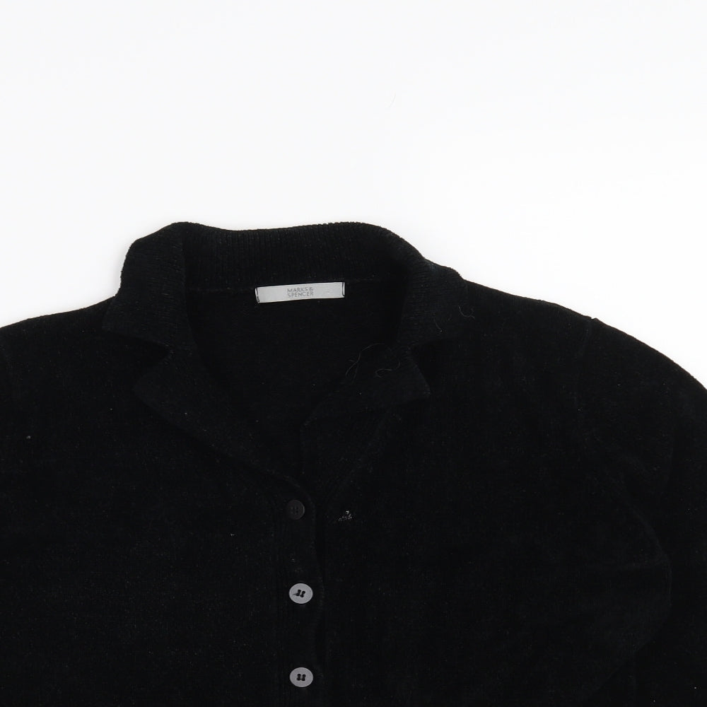 Marks and Spencer Womens Black   Cardigan Jumper Size 10