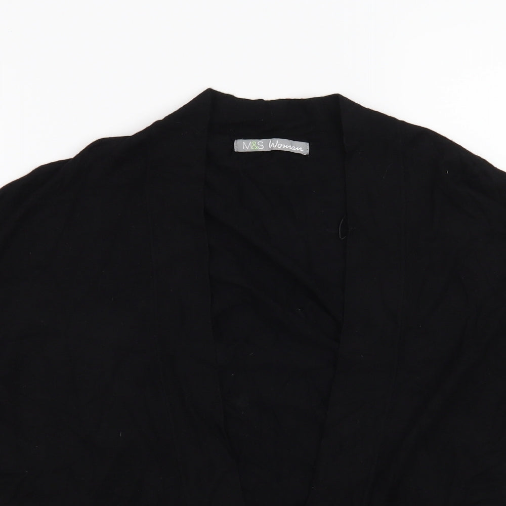 Marks and Spencer Womens Black   Cardigan Jumper Size 18