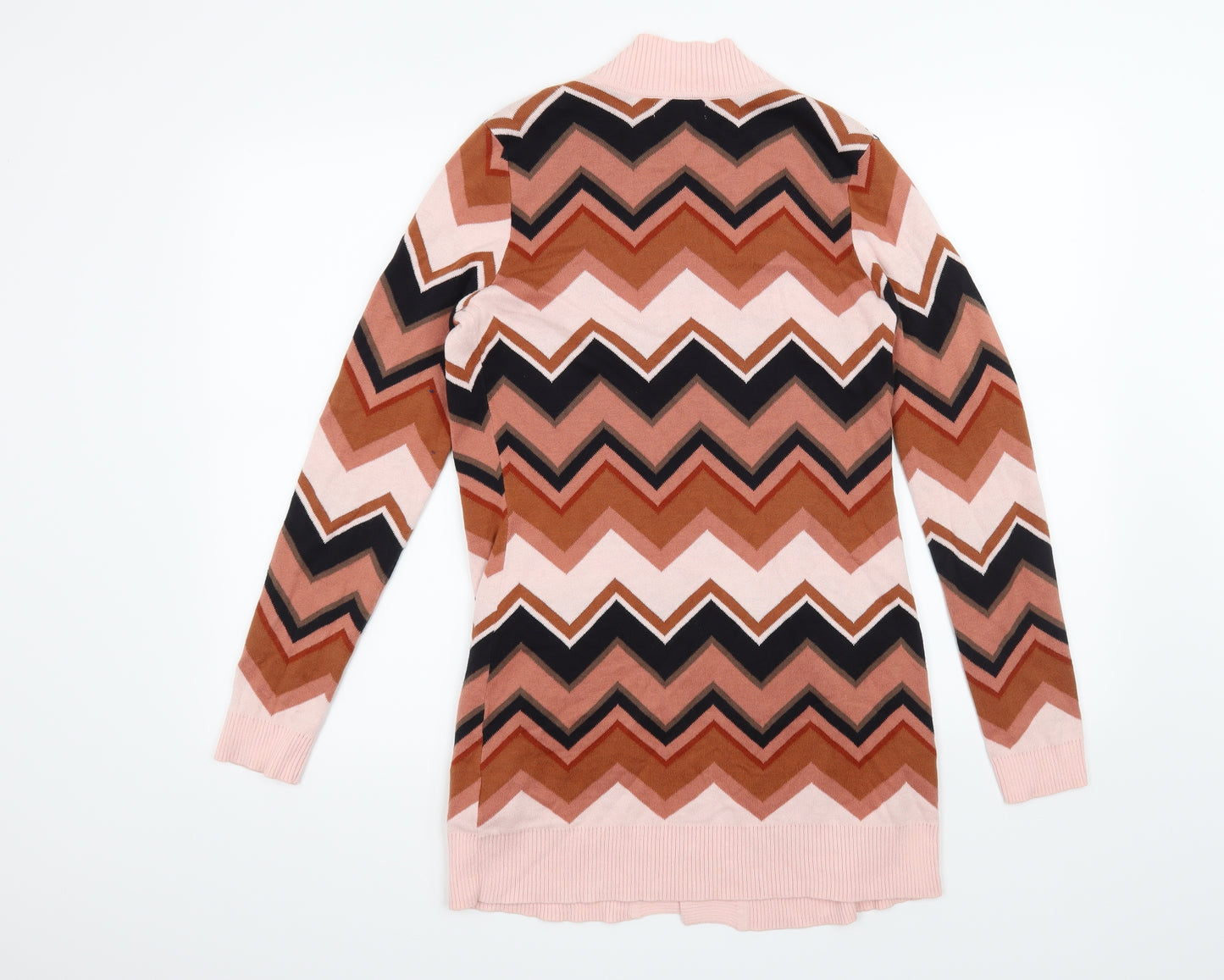 Gharani Strok Womens Pink Geometric  Cardigan Jumper Size S