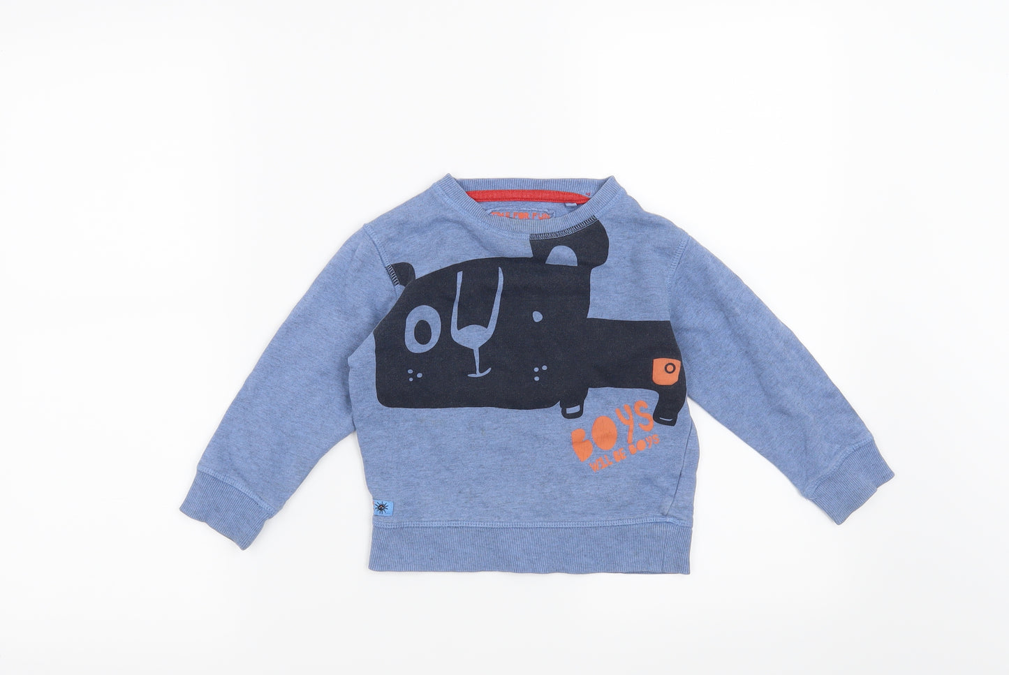 NEXT Boys Blue   Pullover Sweatshirt Size 2-3 Years  - Boys will be Boys