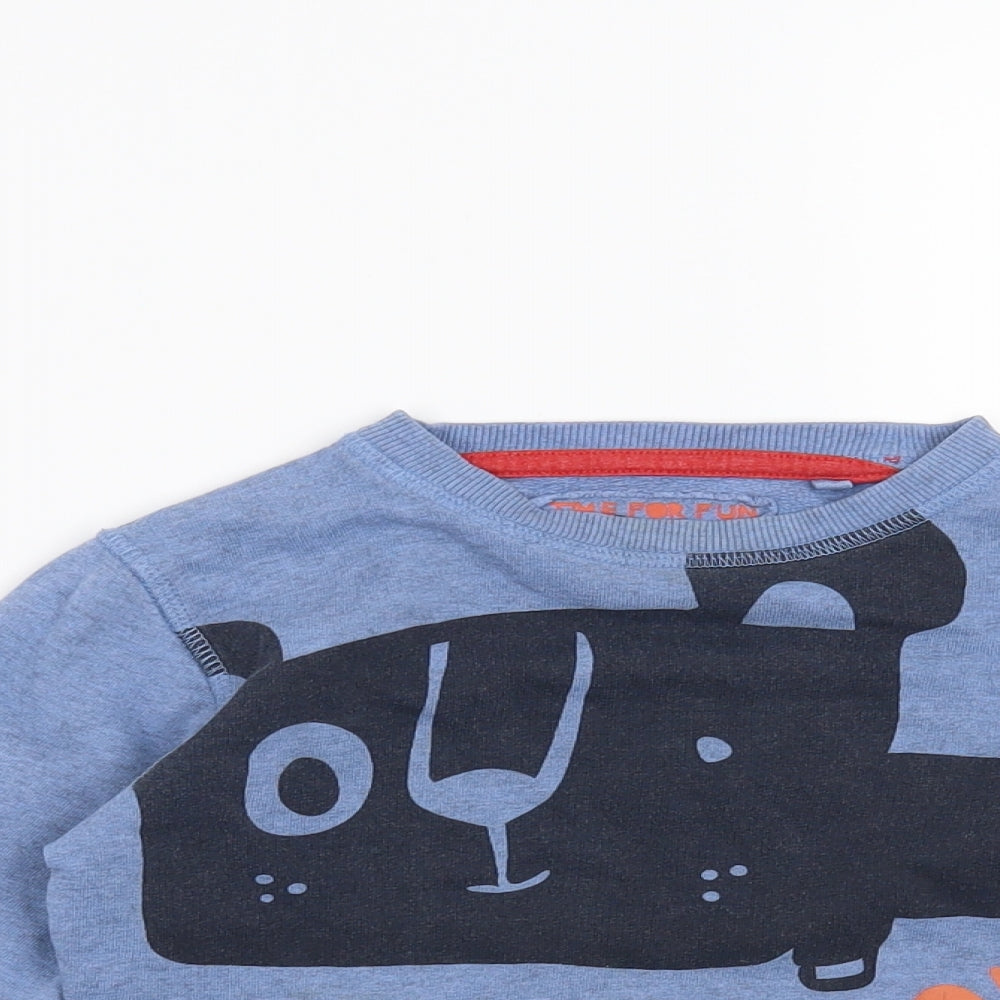 NEXT Boys Blue   Pullover Sweatshirt Size 2-3 Years  - Boys will be Boys