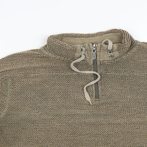WEIRDFISH Mens Beige   Pullover Sweatshirt Size L
