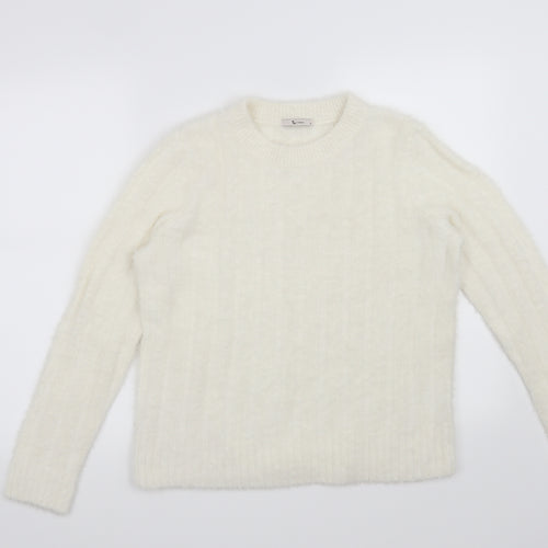 TU Womens Beige Striped  Pullover Jumper Size 14