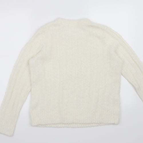TU Womens Beige Striped  Pullover Jumper Size 14