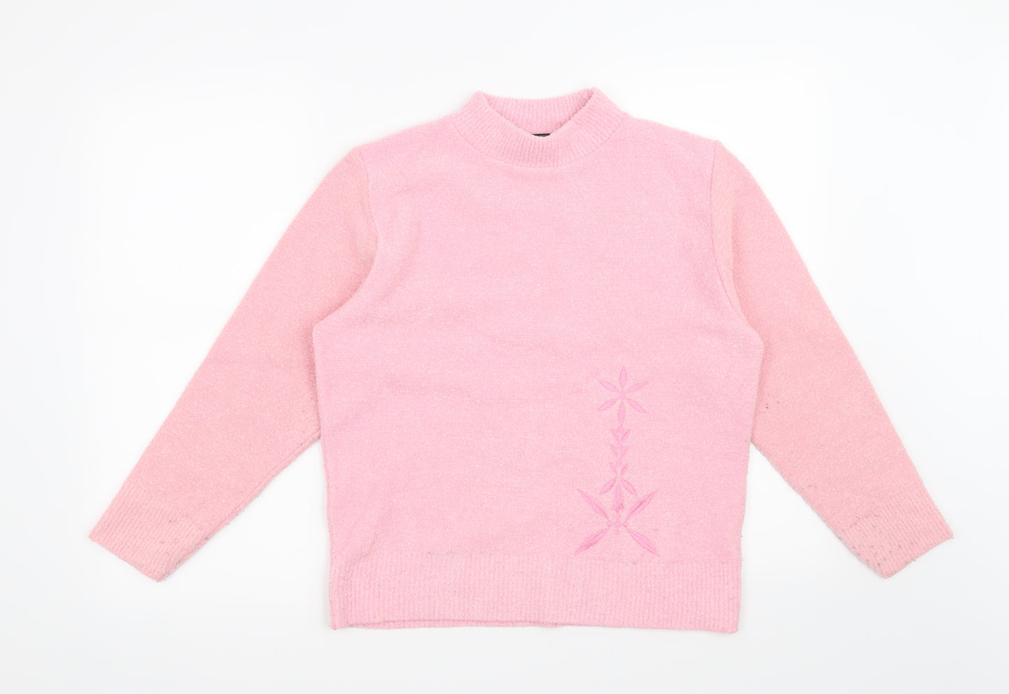 4Me Womens Pink Floral  Pullover Jumper Size S