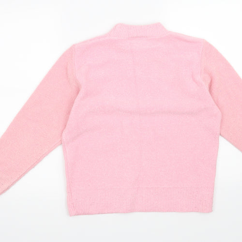 4Me Womens Pink Floral  Pullover Jumper Size S