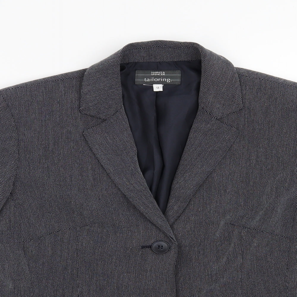 Marks and Spencer Womens Blue   Jacket Blazer Size 12
