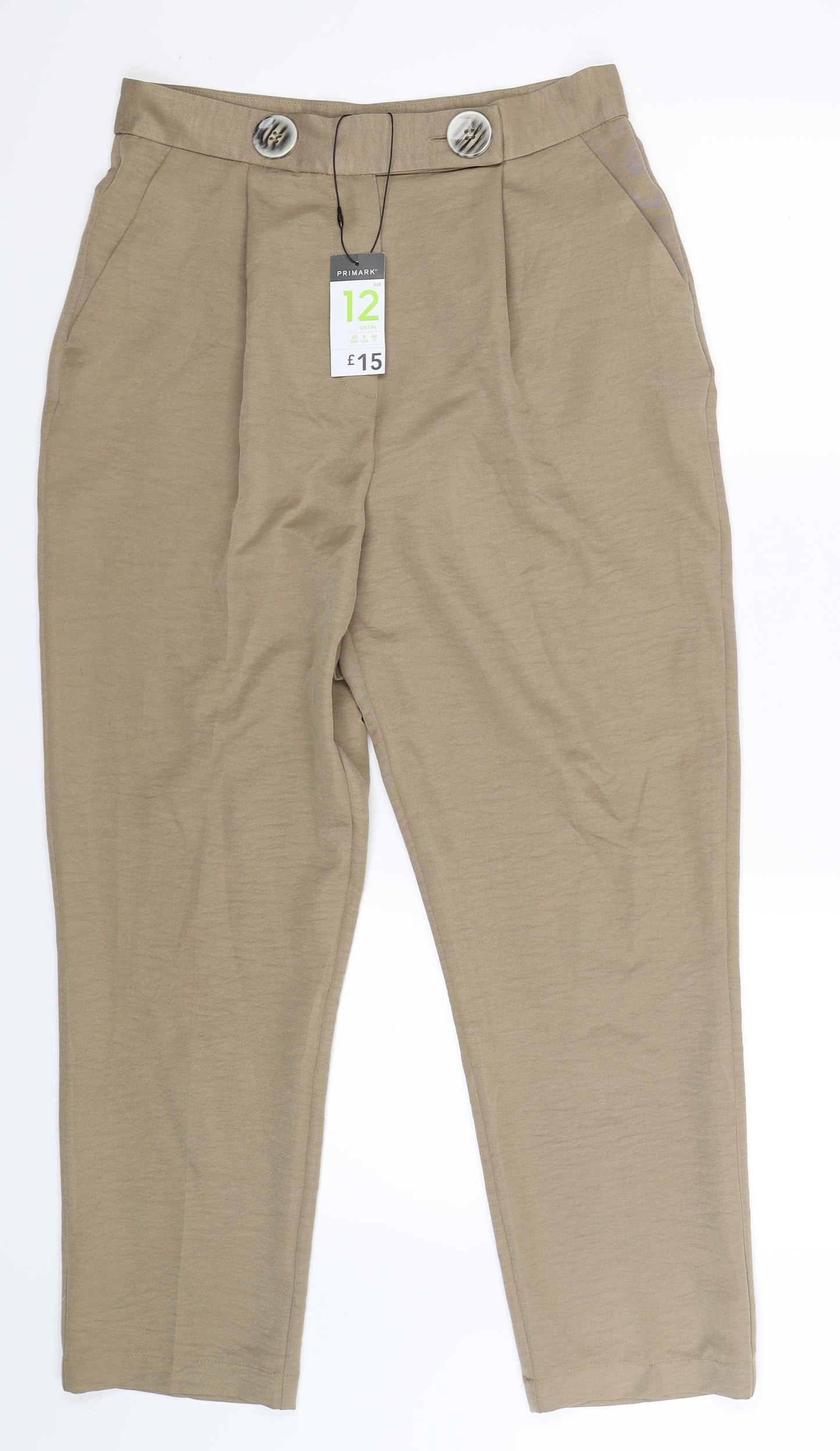 Primark Womens Beige   Trousers  Size 12 L27 in