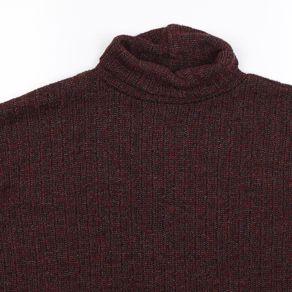 Topshop Womens Brown  Knit Pullover Jumper Size 10