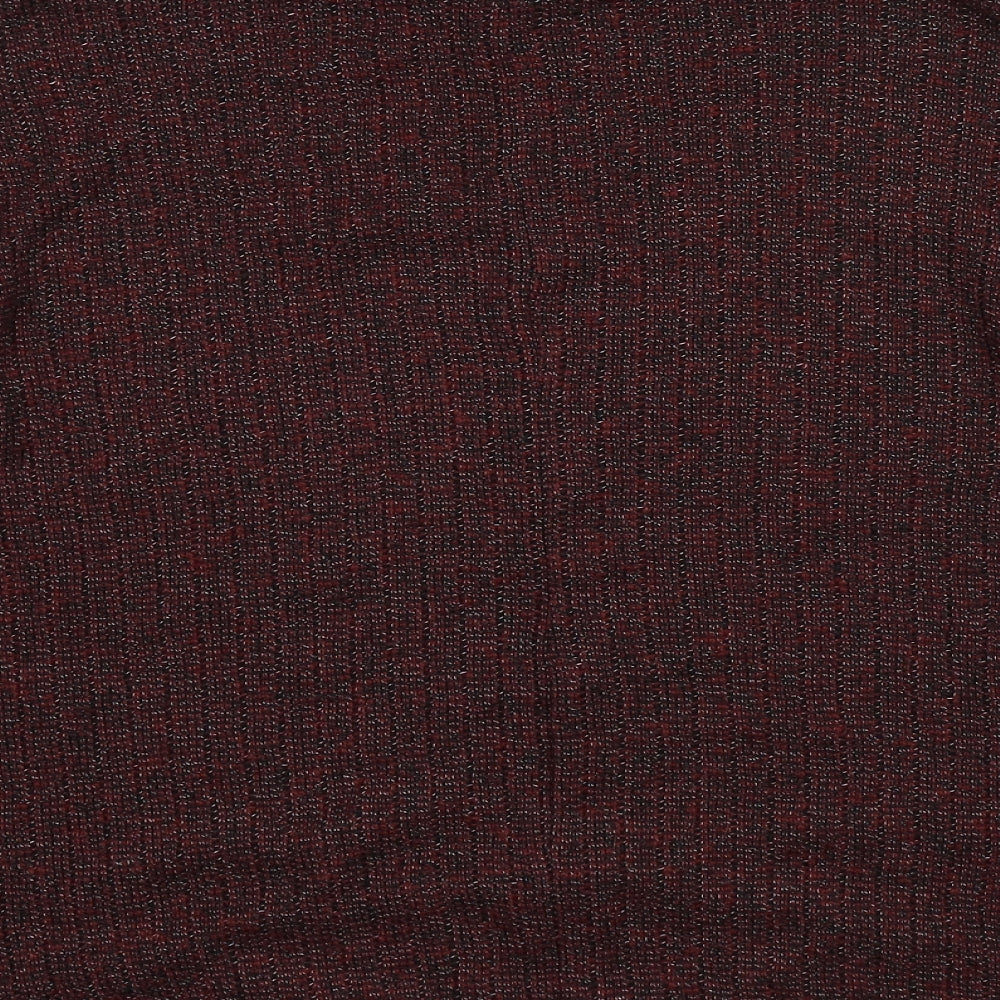Topshop Womens Brown  Knit Pullover Jumper Size 10
