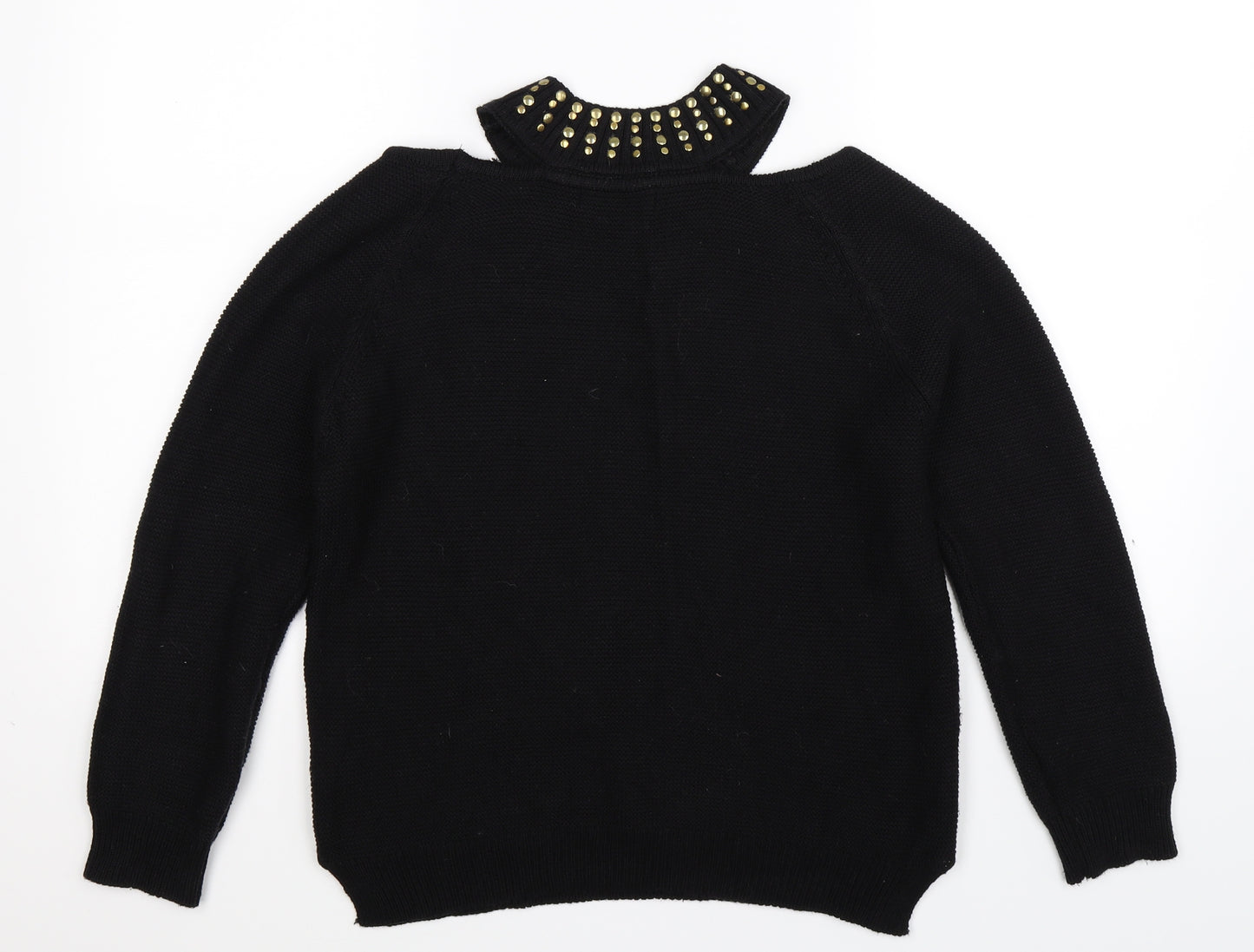 Select Womens Black  Knit Pullover Jumper Size 16