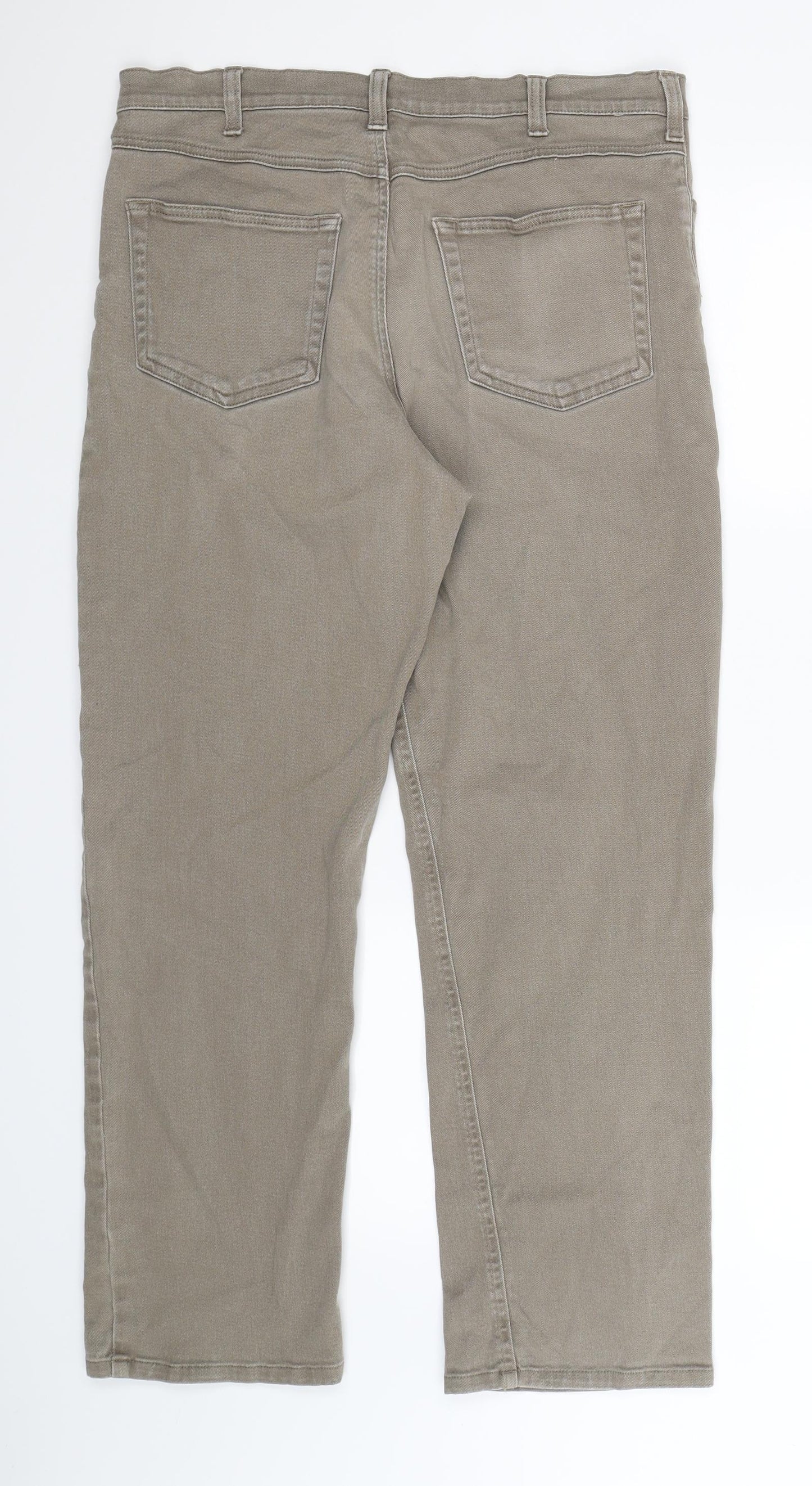Easy Mens Grey  Denim Straight Jeans Size 36 L30 in