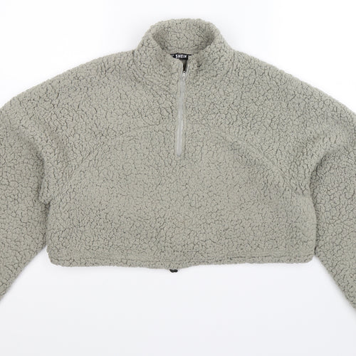 SheIn Womens Grey  Fleece Jacket  Size S