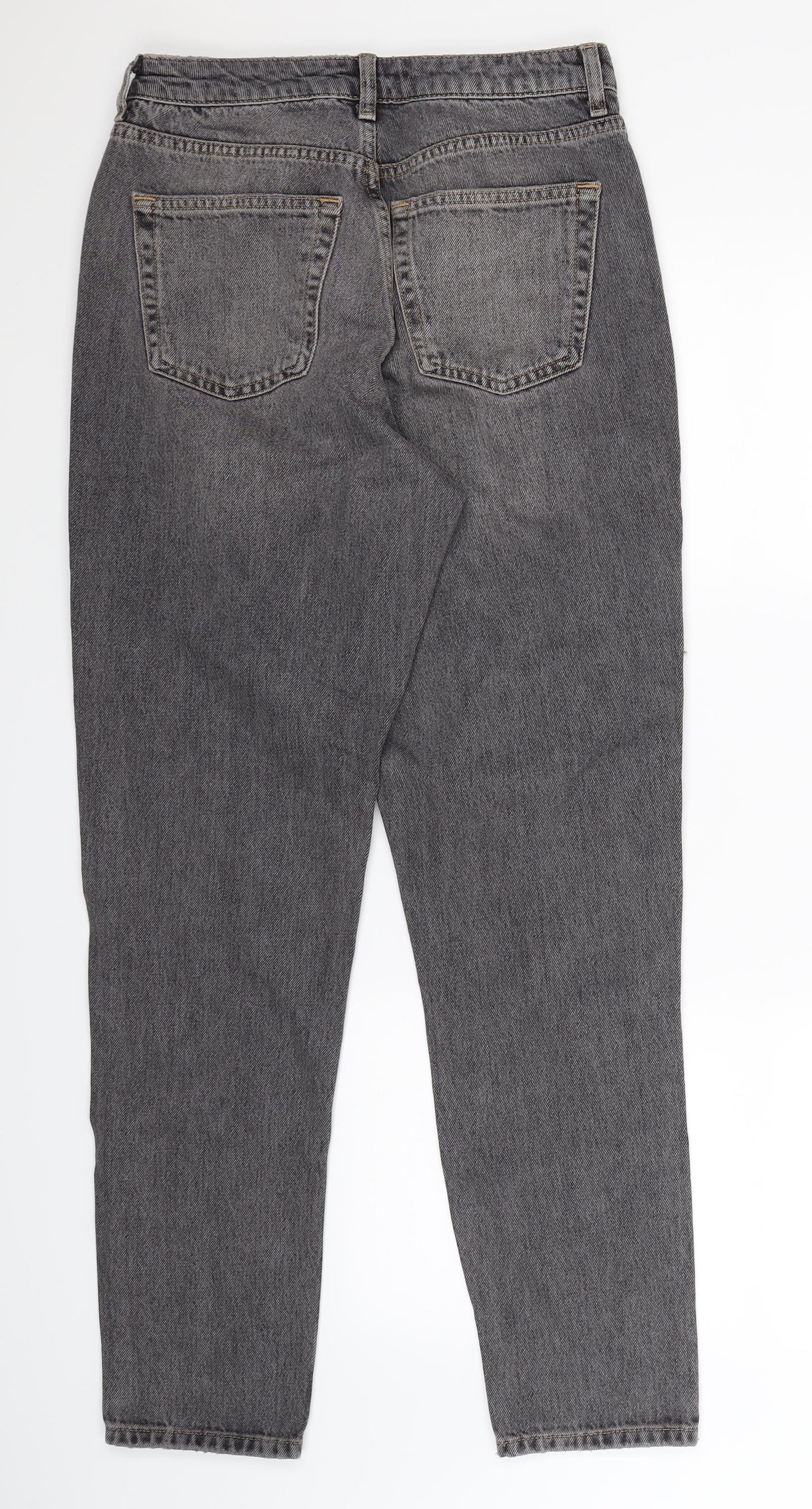 Topshop Womens Grey  Denim Mom Jeans Size 30 in L32 in