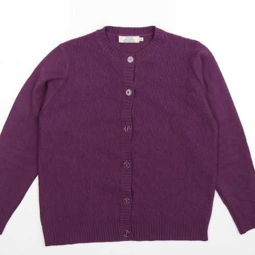 Honor Millburn Womens Purple  Knit Cardigan Jumper Size 16
