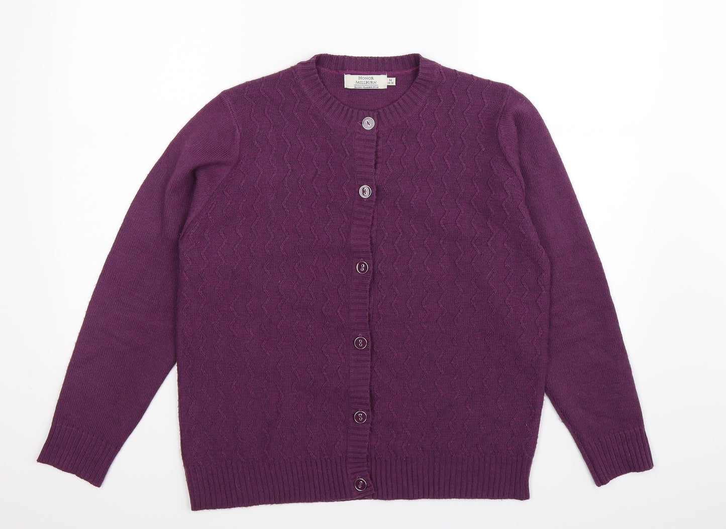 Honor Millburn Womens Purple  Knit Cardigan Jumper Size 16