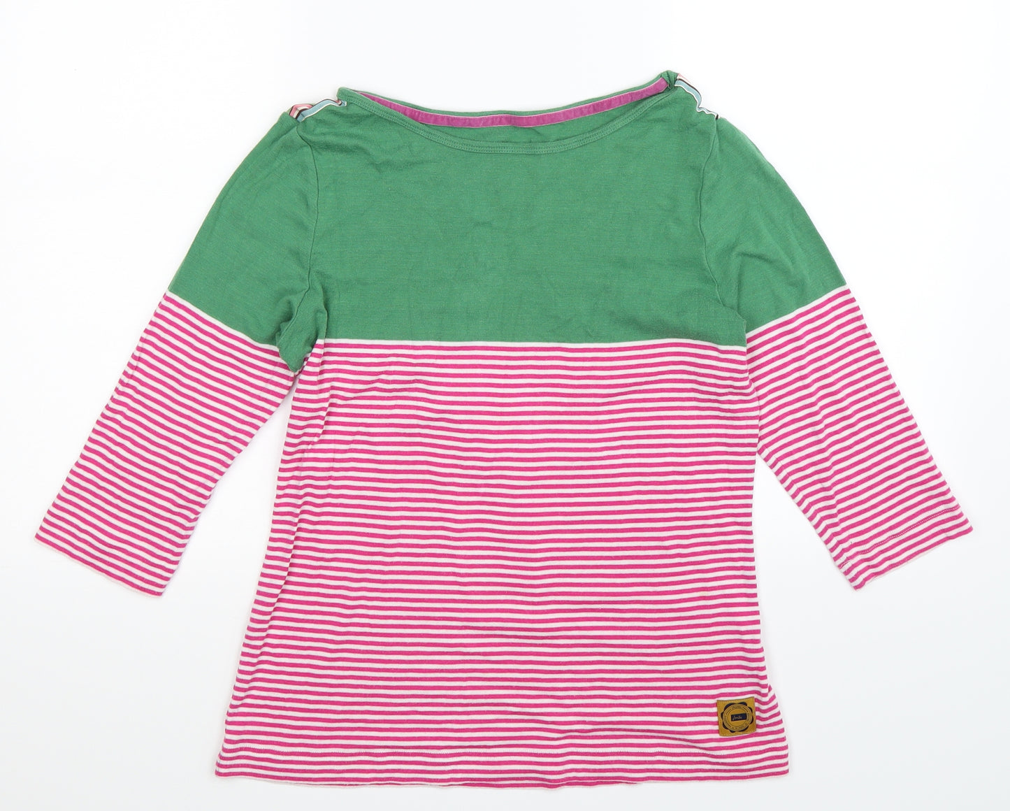 Joules Womens Multicoloured Striped  Basic T-Shirt Size 16