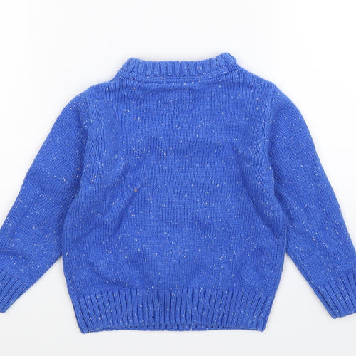 TU Boys Blue  Knit Pullover Jumper Size 18-24 Months  - Christmas