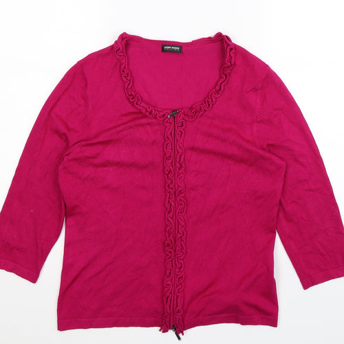 Gerry Weber Womens Pink  Knit Cardigan Jumper Size 10