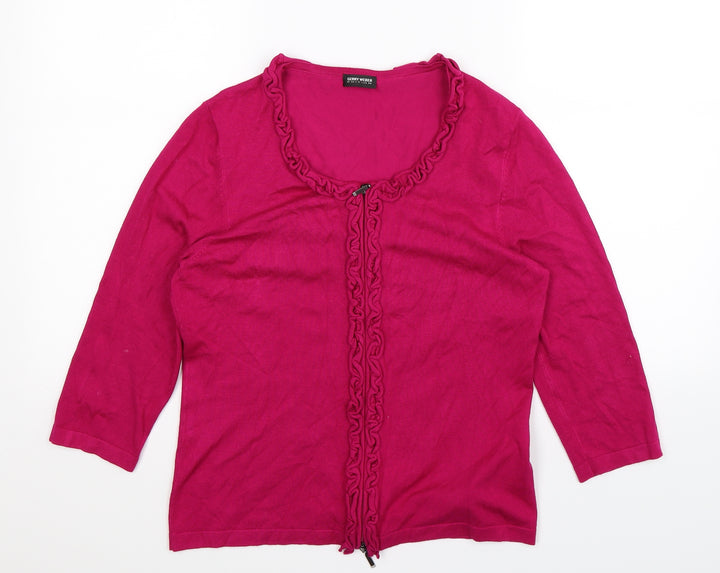 Gerry Weber Womens Pink  Knit Cardigan Jumper Size 10