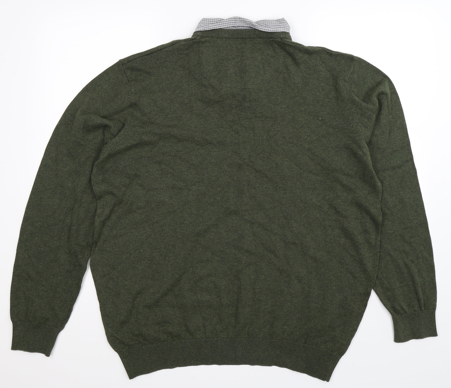 Lincoln Mens Green  Knit Pullover Jumper Size XL