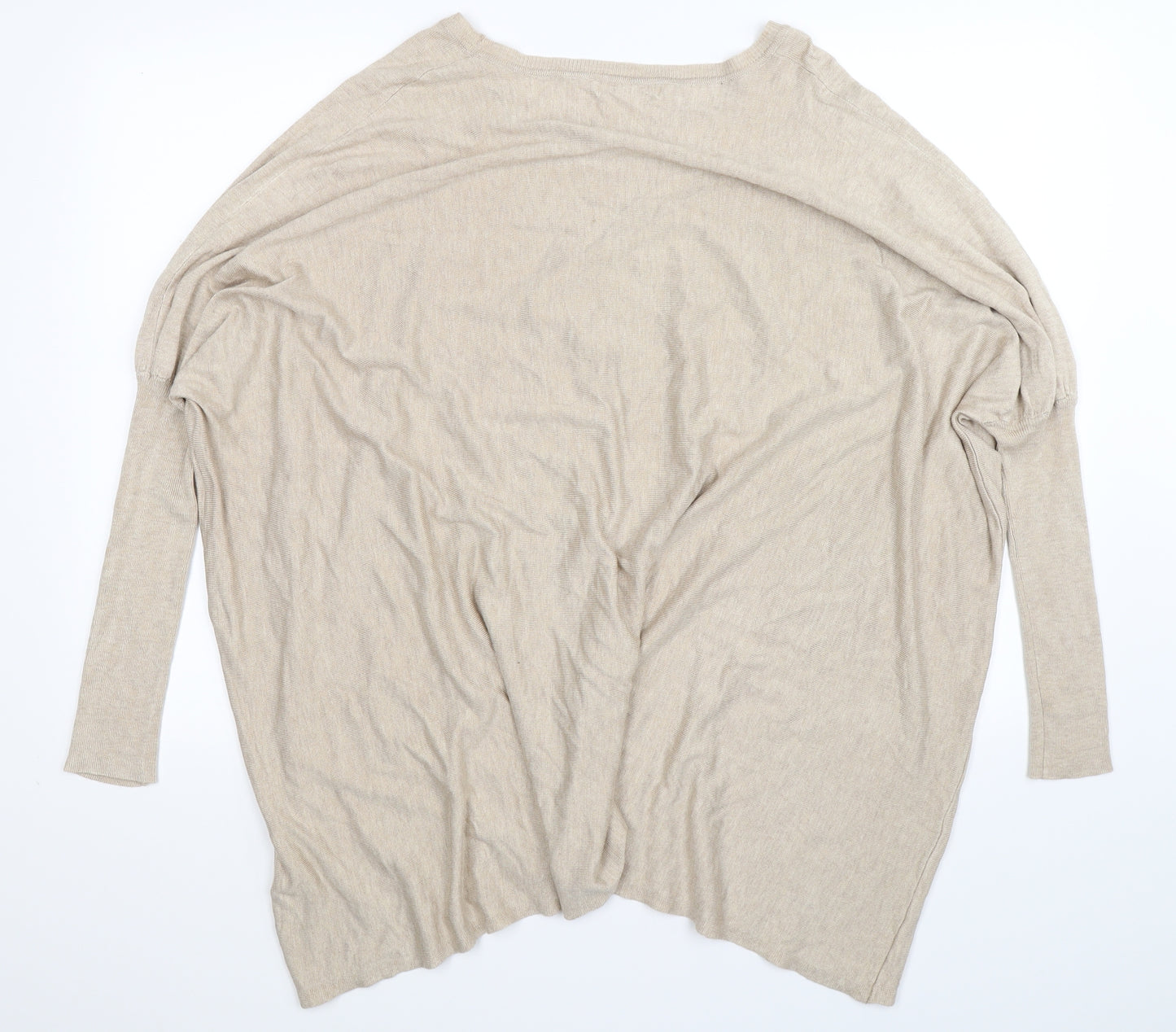 Millennium Womens Beige  Knit Pullover Jumper One Size  - Oversized