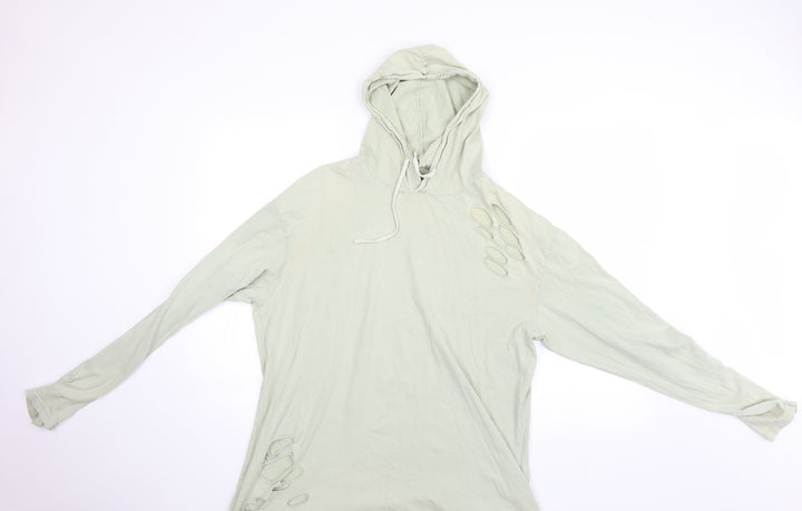 New Look Mens Green   Pullover Hoodie Size M