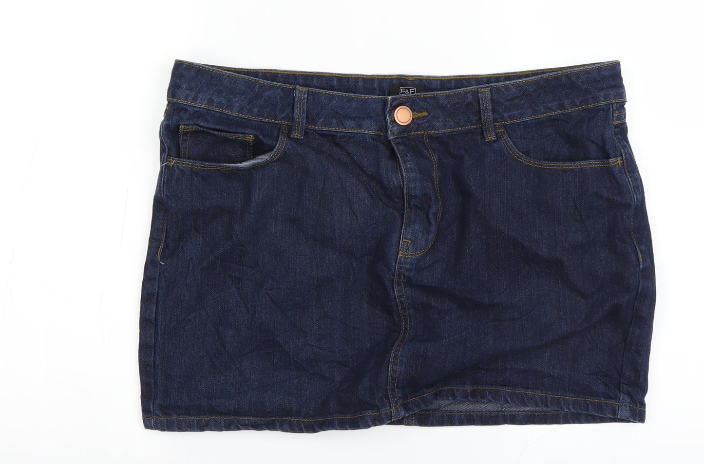F&F Womens Blue   Skater Skirt Size 16