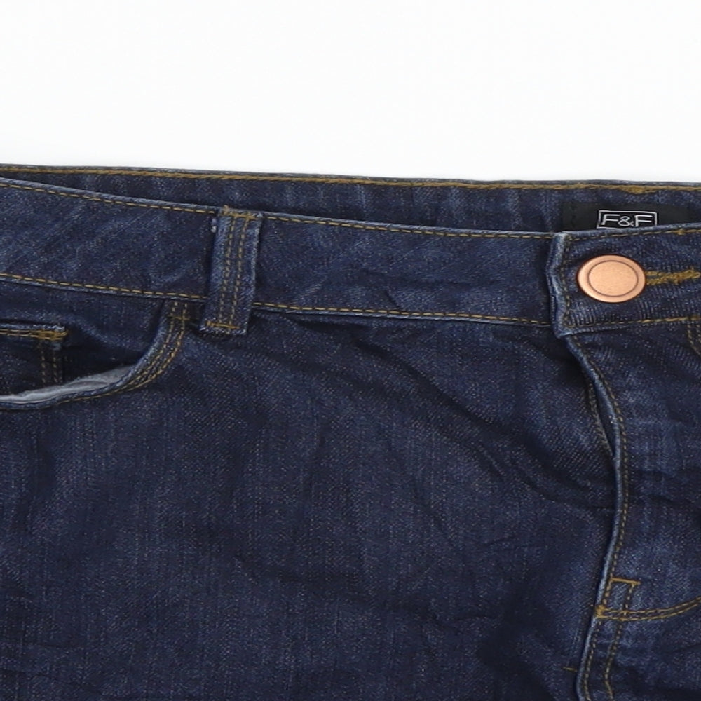 F&F Womens Blue   Skater Skirt Size 16