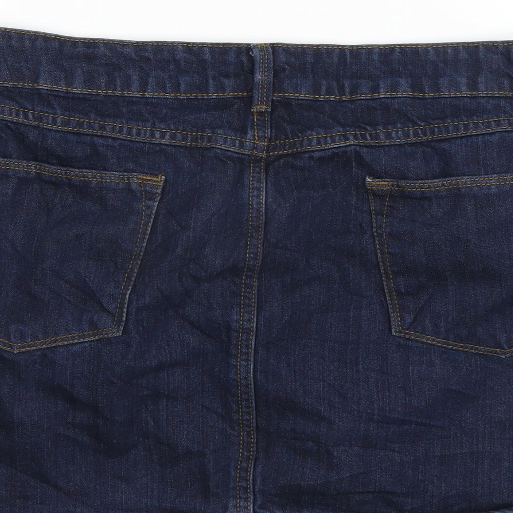 F&F Womens Blue   Skater Skirt Size 16