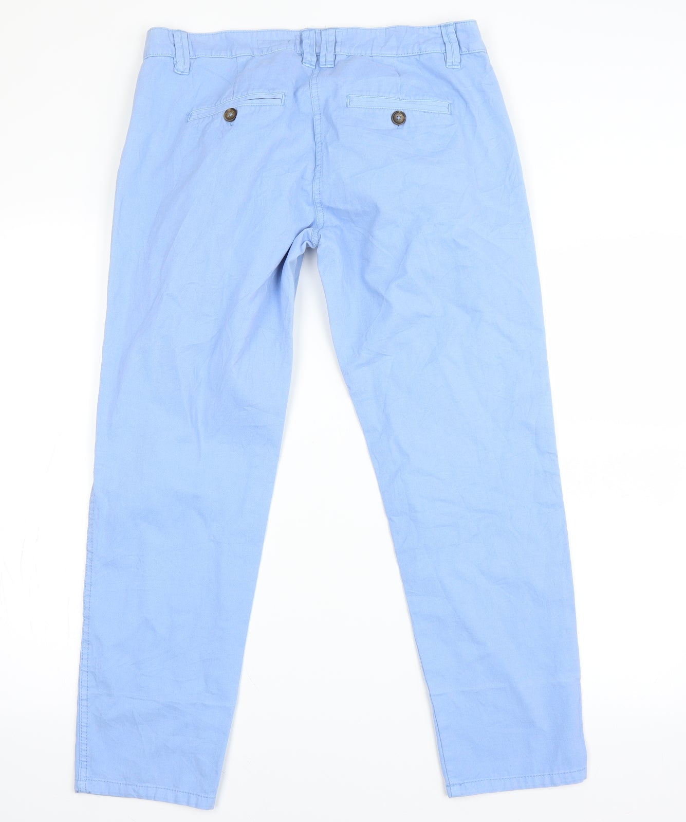 NEXT Womens Blue   Chino Trousers Size 12 L25 in