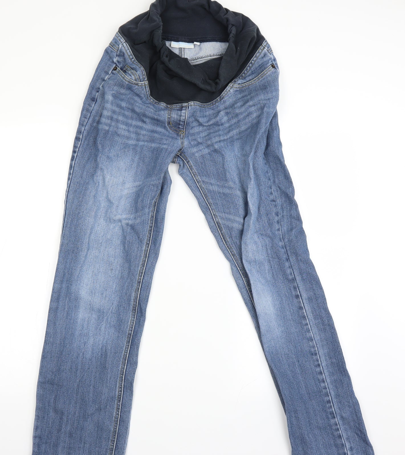 JoJo Maman Bébé Womens Blue   Mom Jeans Size 8 L27 in