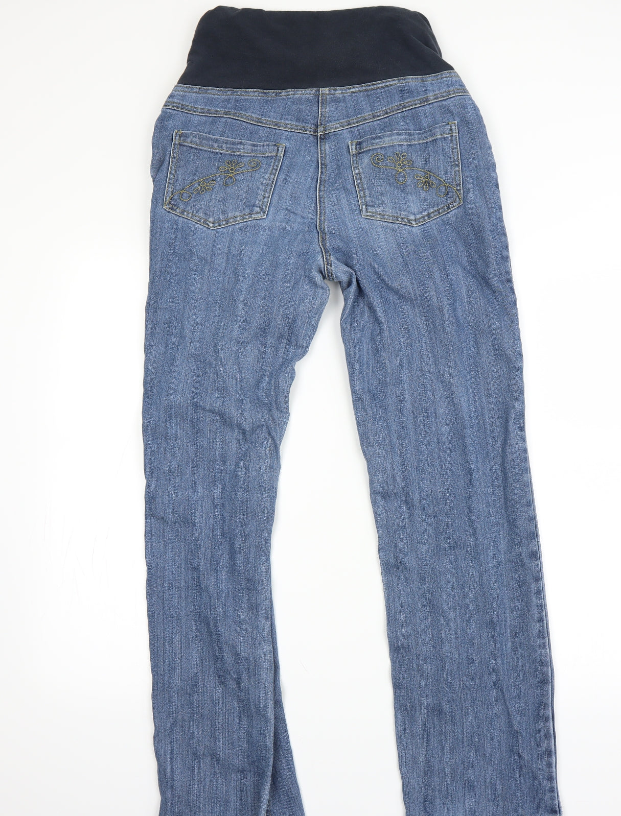 JoJo Maman Bébé Womens Blue   Mom Jeans Size 8 L27 in