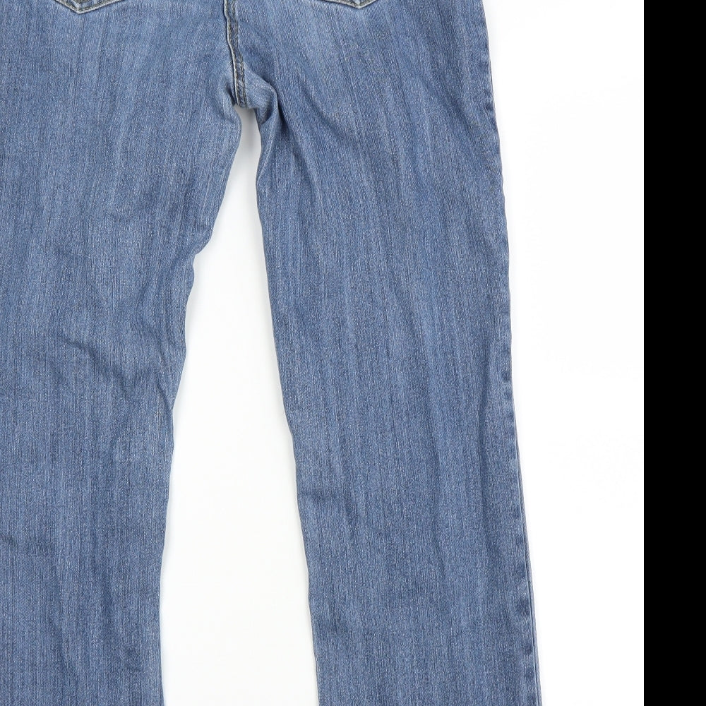 JoJo Maman Bébé Womens Blue   Mom Jeans Size 8 L27 in