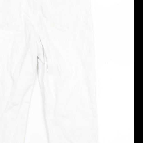 F&F Womens White Houndstooth  Cut-Off Shorts Size 14