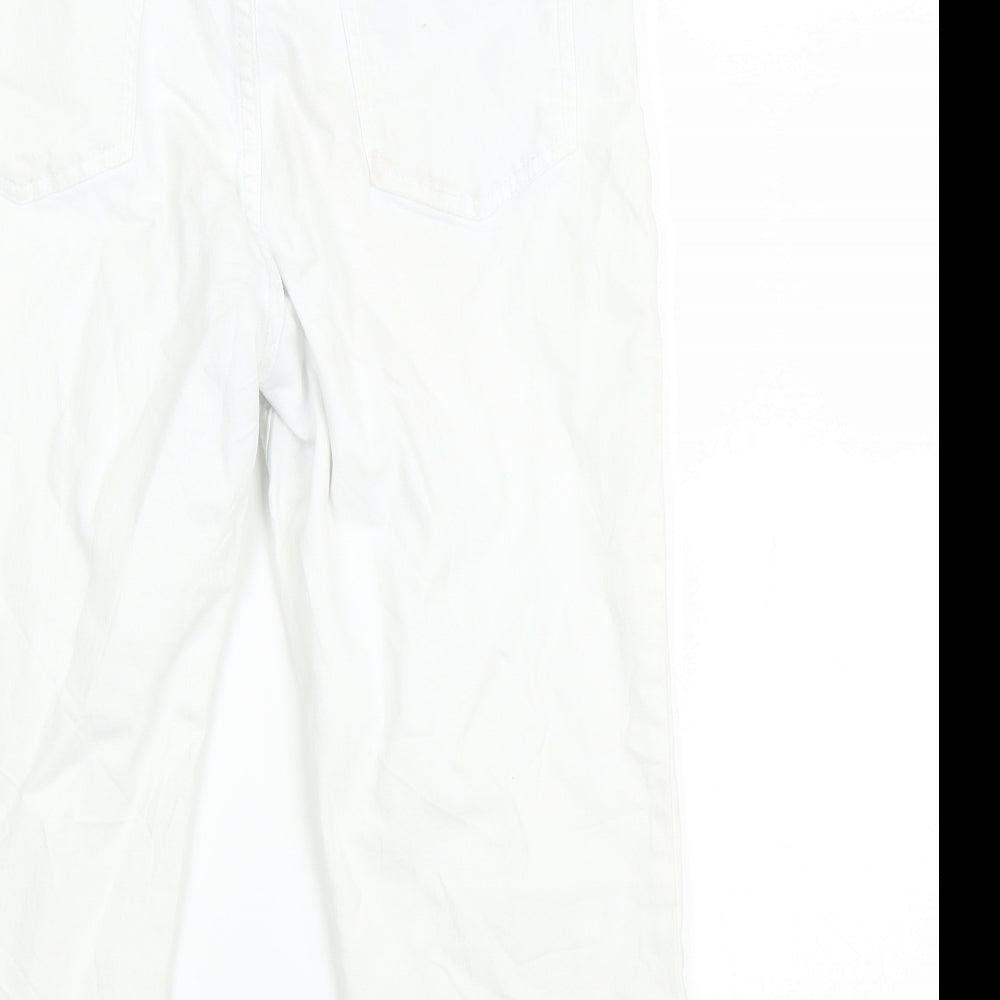 F&F Womens White Houndstooth  Cut-Off Shorts Size 14