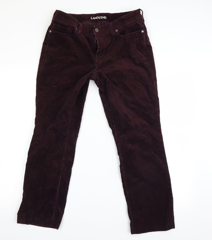 Lands end Womens Purple   Straight Jeans Size 14 L23 in