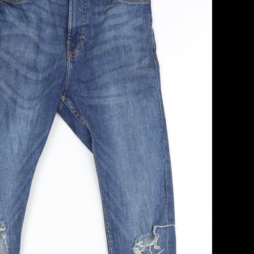 Berksha Womens Blue   Boyfriend Jeans Size 10 L27 in