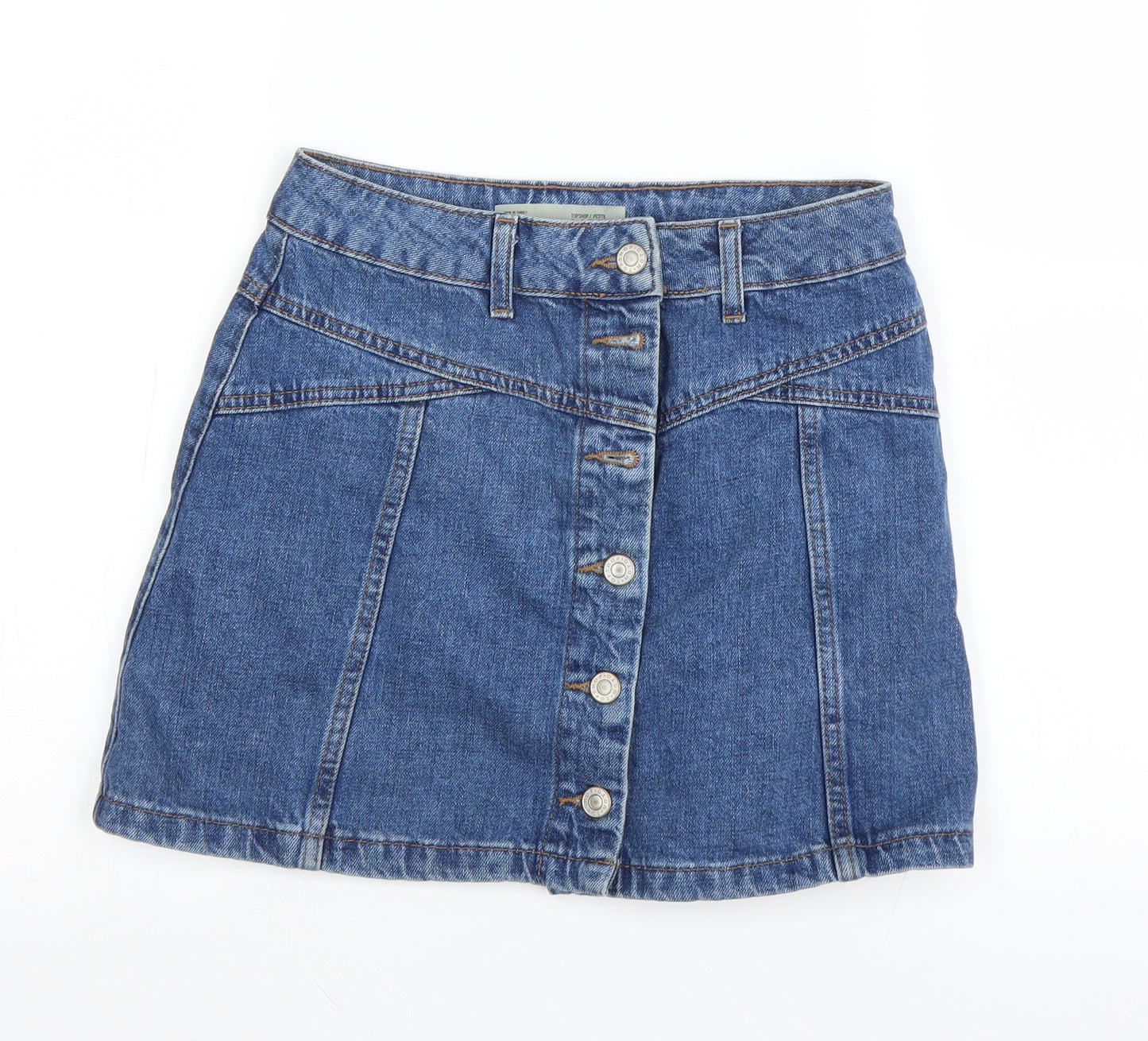 Top shop Womens Blue   Skater Skirt Size 8