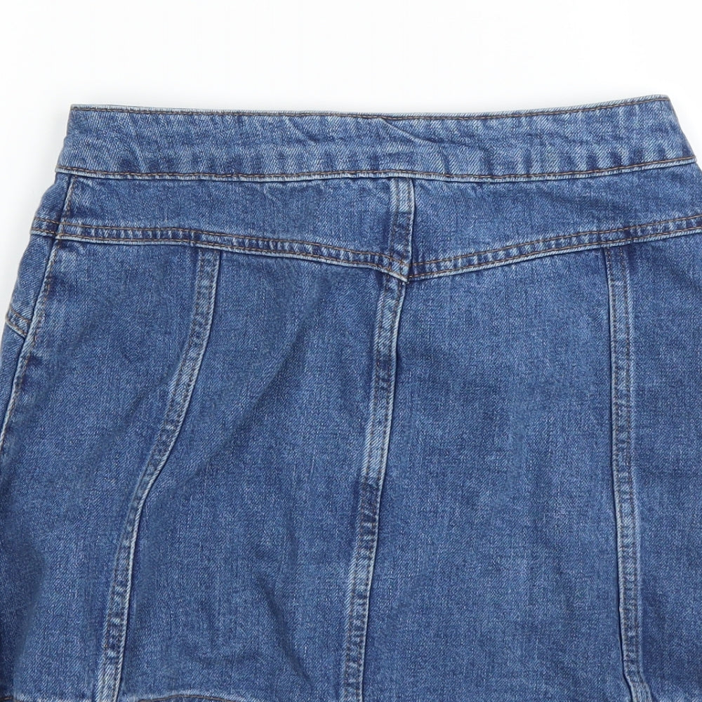 Top shop Womens Blue   Skater Skirt Size 8
