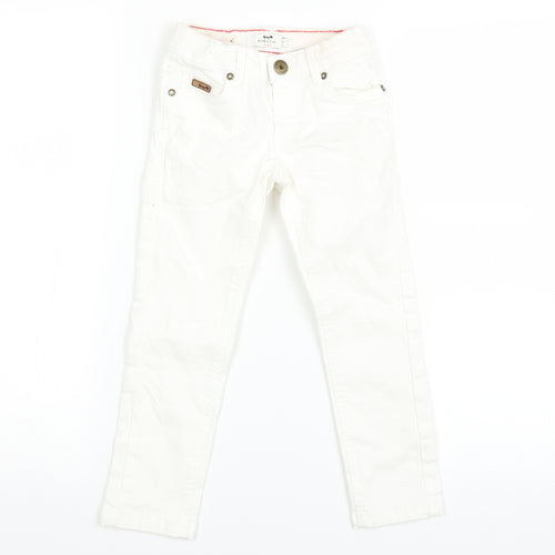 Cyrillus Girls White   Straight Jeans Size 5 Years