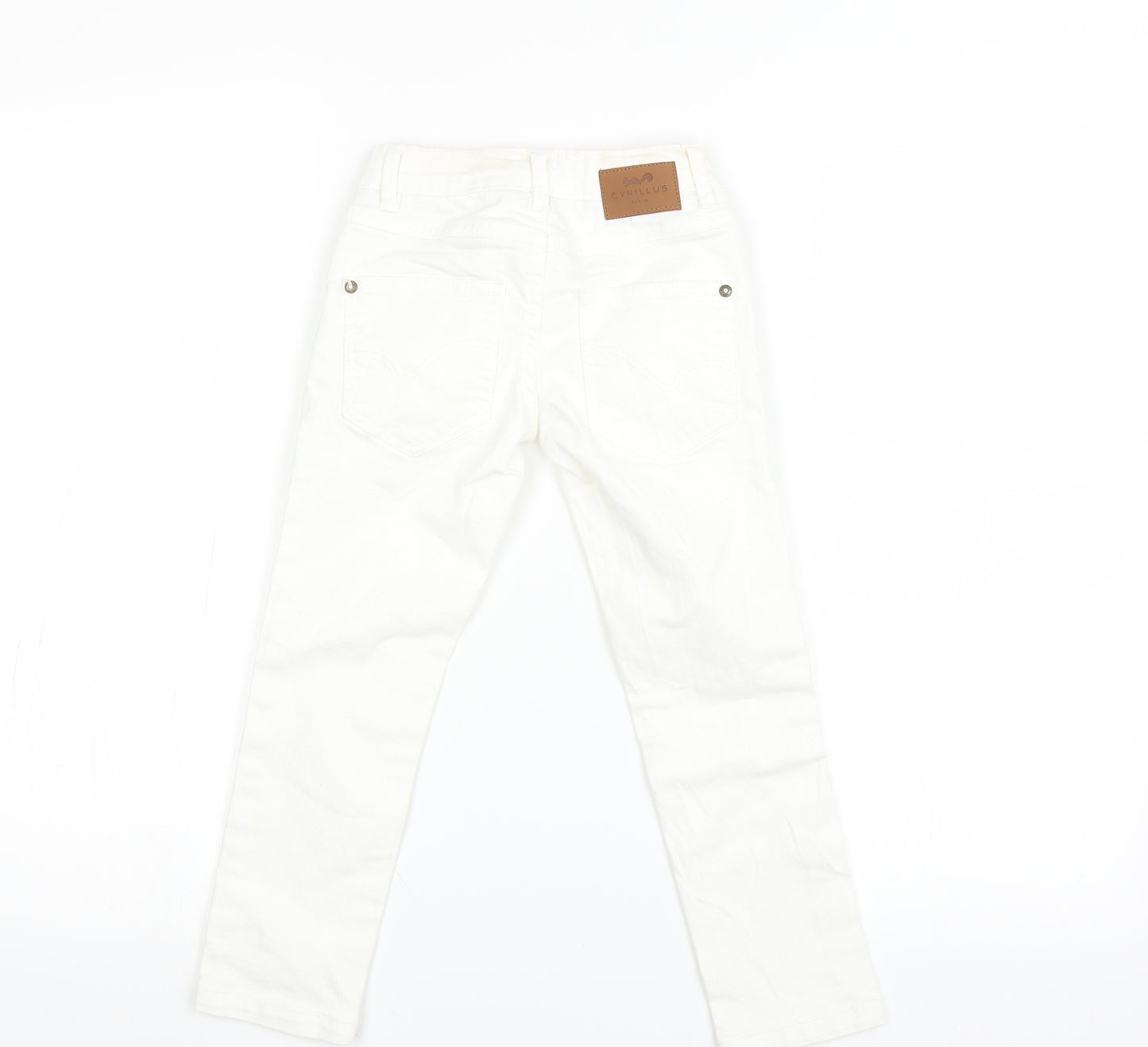 Cyrillus Girls White   Straight Jeans Size 5 Years