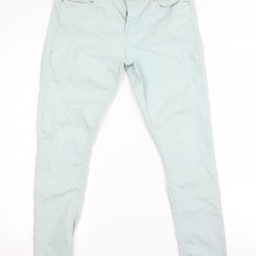 Top shop Womens Green   Skinny Jeans Size 32 L20 in