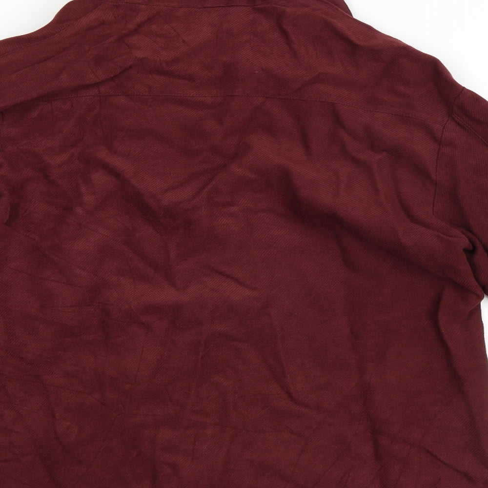 JFW Mens Red    Button-Up Size M