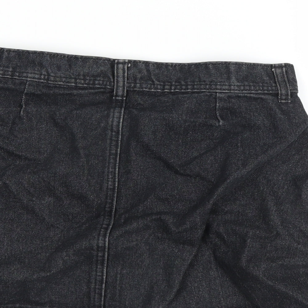 Preworn Womens Black   A-Line Skirt Size 8