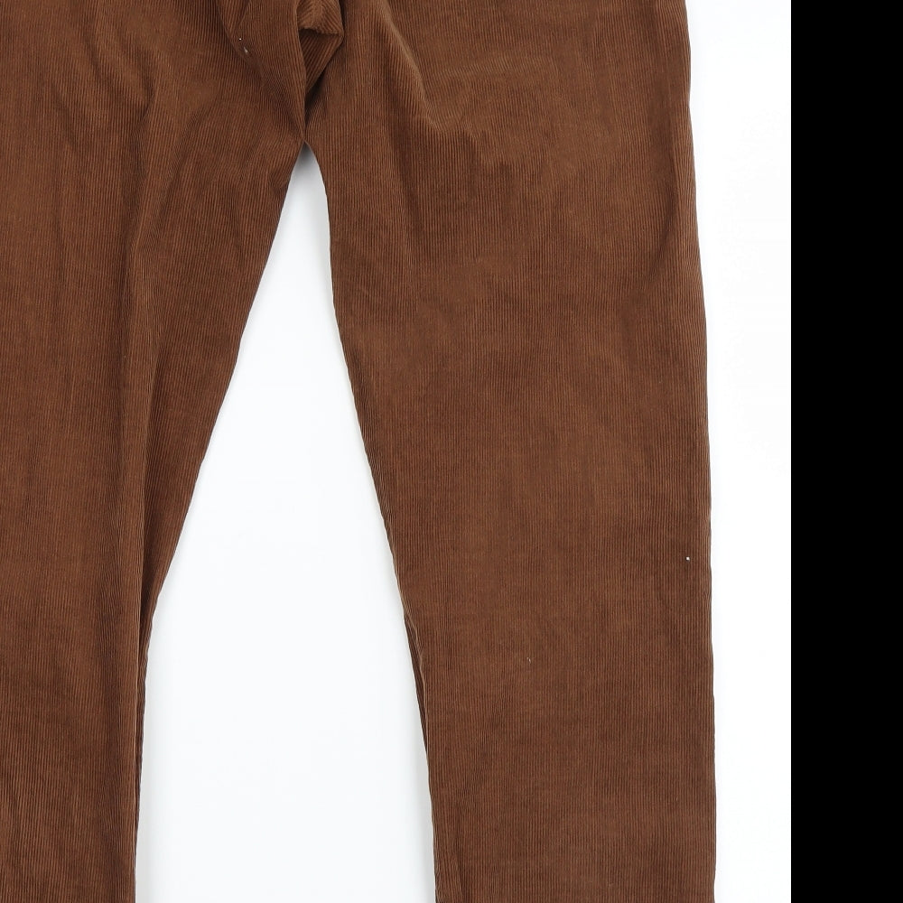HJH Mens Brown Houndstooth  Flared Jeans Size 36 L34 in