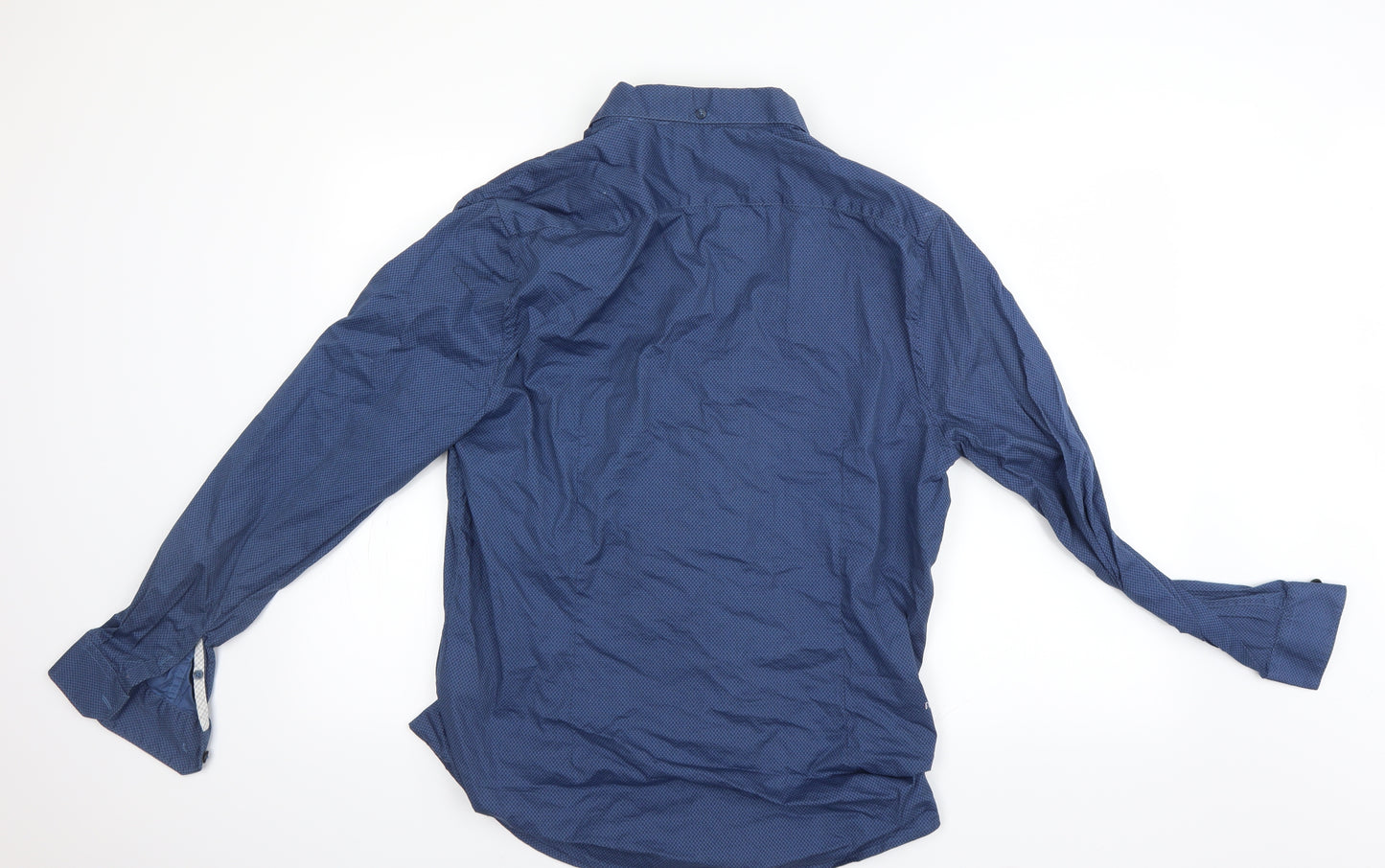 Ben Sherman Mens Blue Check   Button-Up Size XL