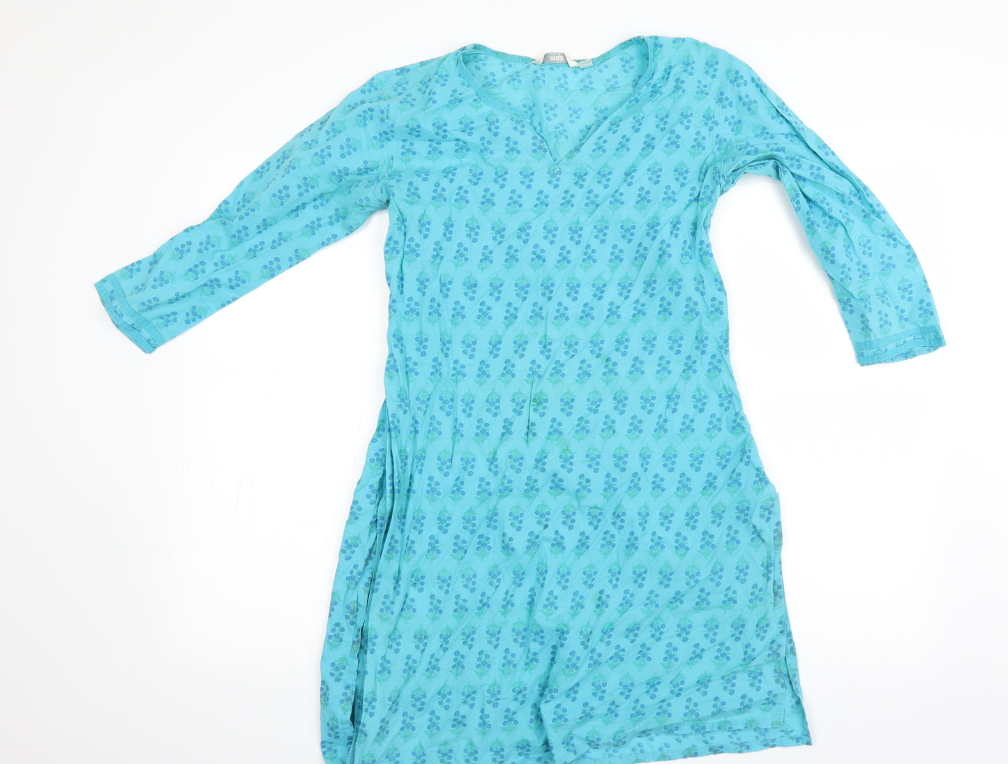 MAX Womens Blue Floral  A-Line  Size 14