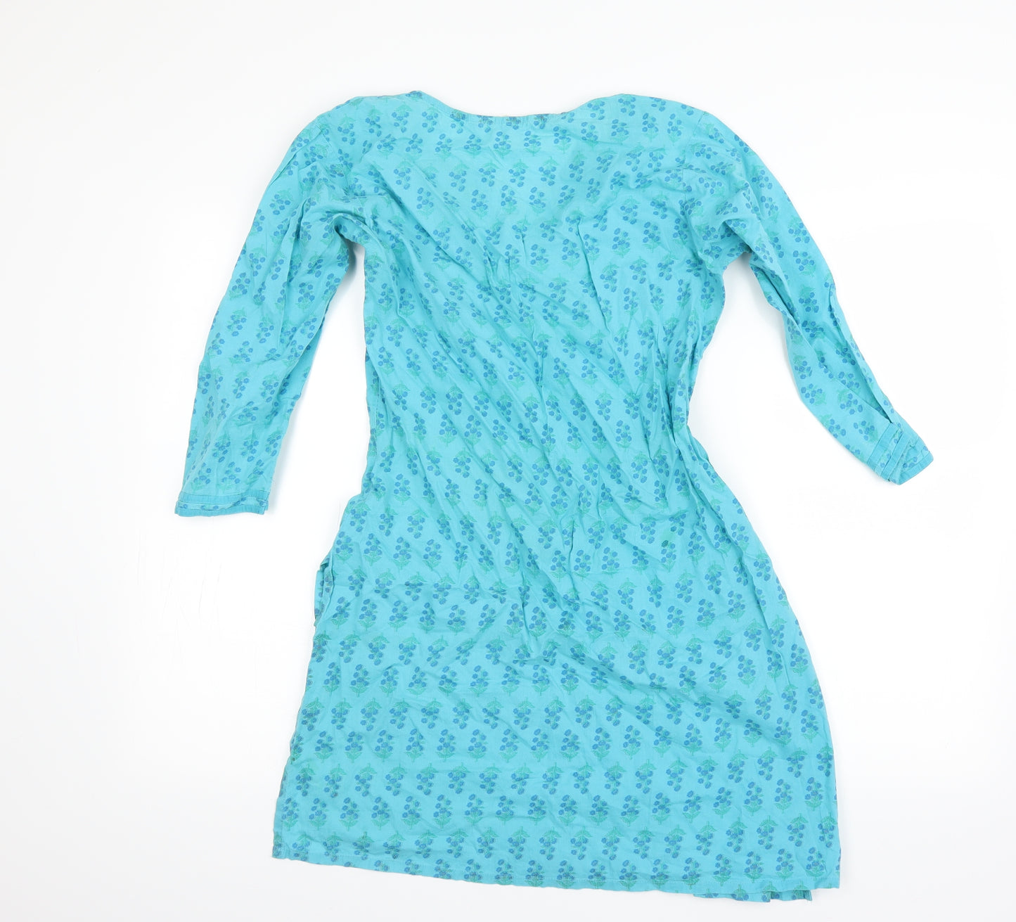 MAX Womens Blue Floral  A-Line  Size 14